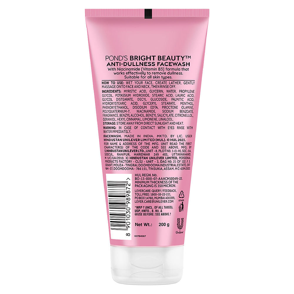 Bright Beauty Facewash with Niacinamide, For Glass Skin-like Shine