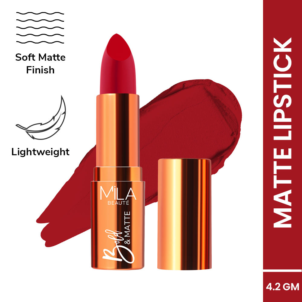 Bold & Matte Long Lasting Highly Pigmented Lipstick - Scarlet Seduction