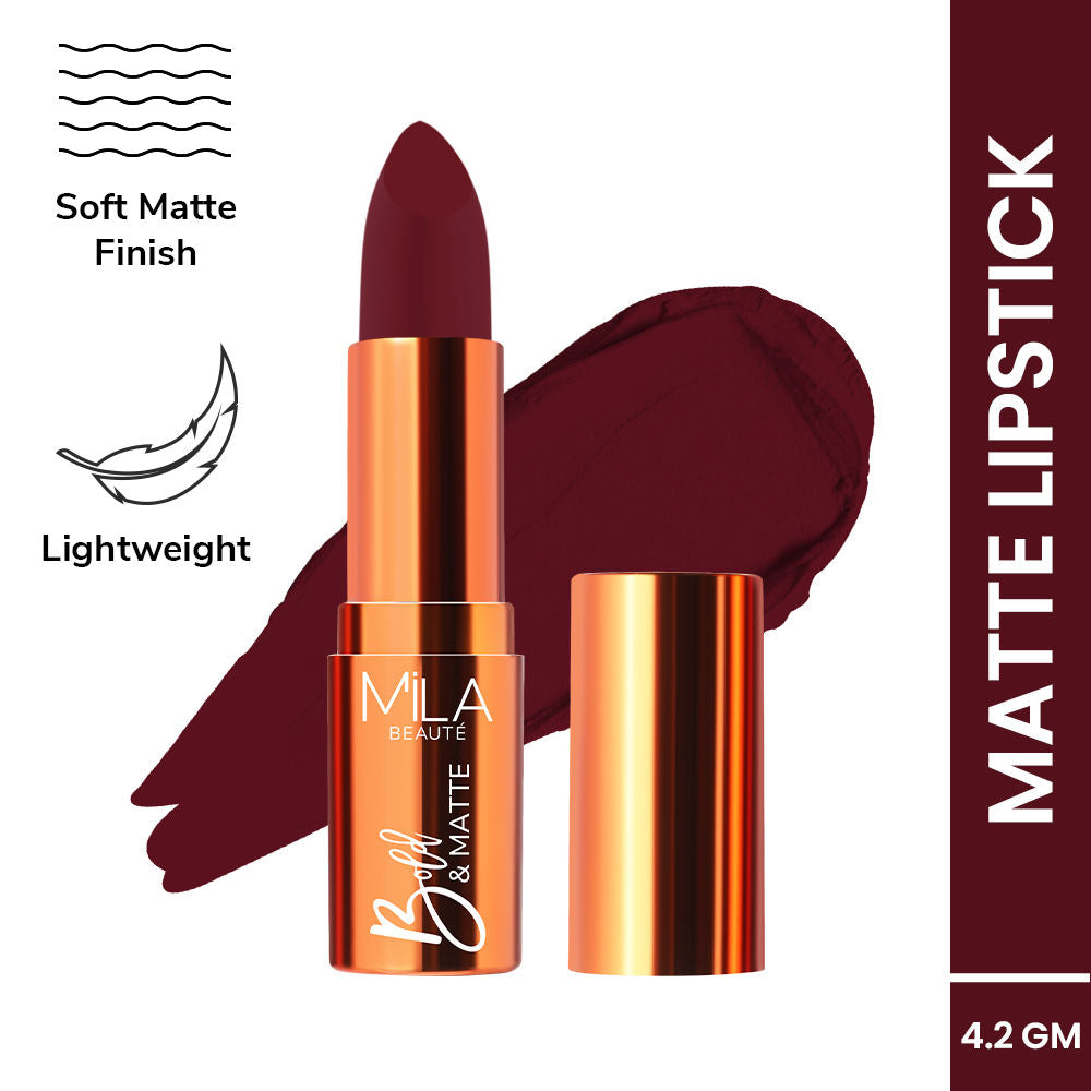Bold & Matte Long Lasting Highly Pigmented Lipstick - Bold Bordeaux