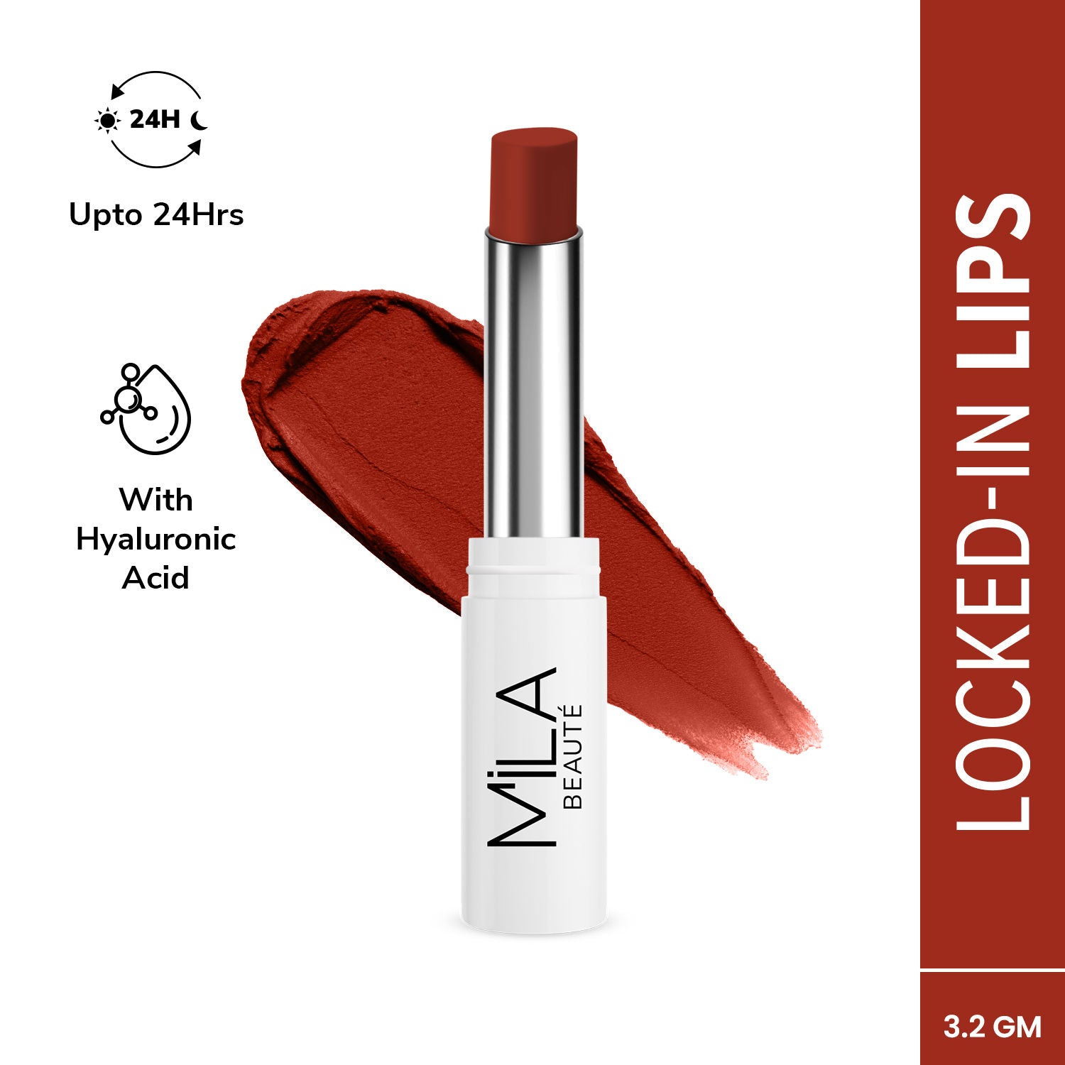 24 Hr Non-Transfer Matte Locked-In Lipstick - 16 Baked Brick