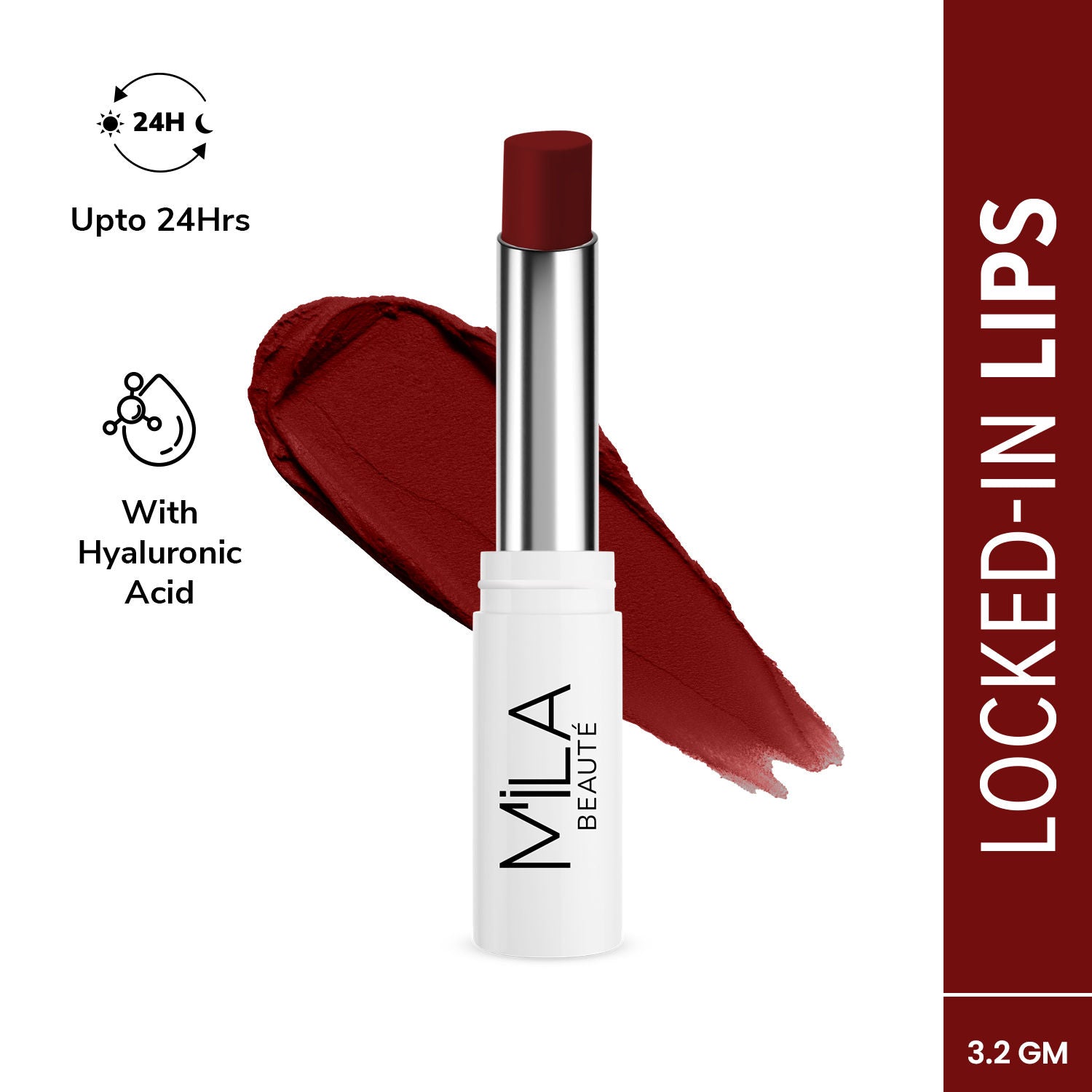 24 Hr Non-Transfer Matte Locked-In Lipstick - 17 Wine Hour