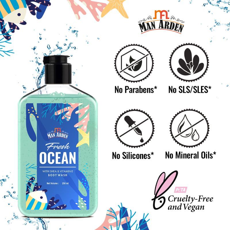 Fresh Ocean Luxury Body Wash Infused With Shea Butter & Vitamin E