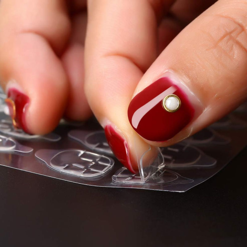 Nail Glue Tabs For Press-On, Stick-On Extensions & Fake Nails Adhesive Jelly Sticker 5 Sheets