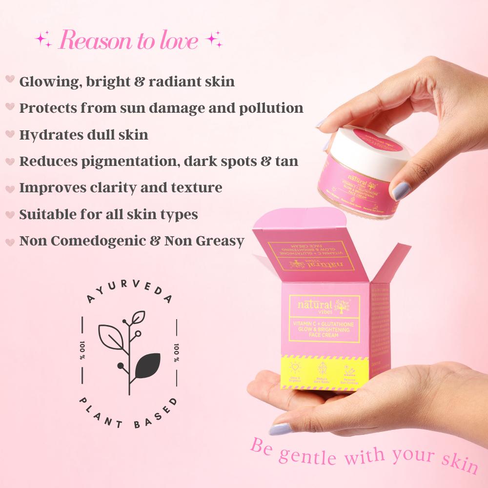 Vitamin C + Glutathione Glow & Brightening Face Cream