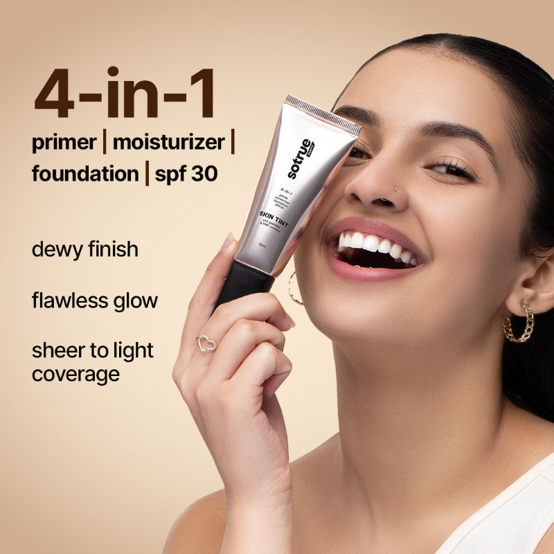 4-In-1 Skin Tint Moisturiser, Primer & Foundation with SPF 30