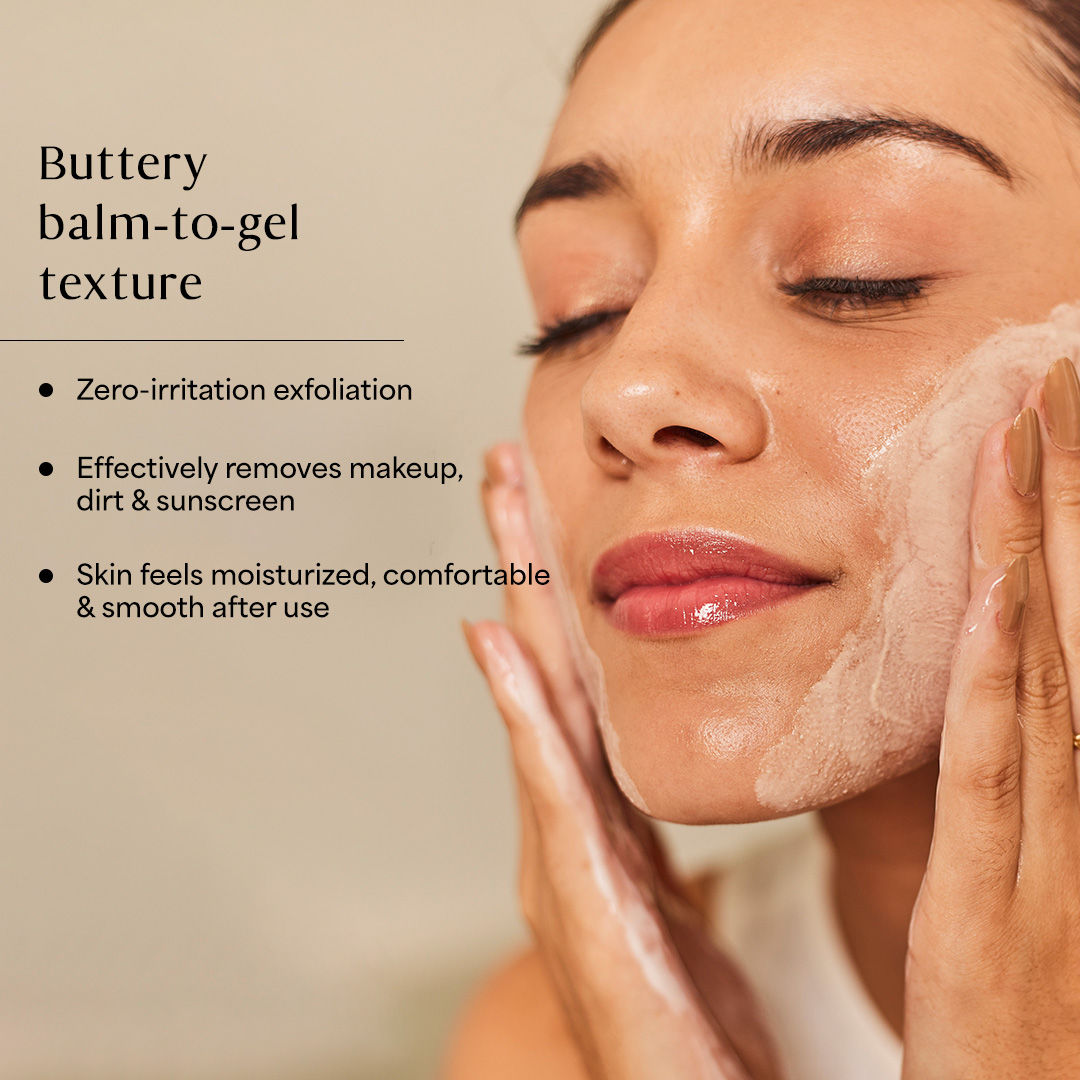 Peace Host Balm to Gel Exfoliating Cleanser with Turmeric & Niacinamide for Dry & Sensitive Skin