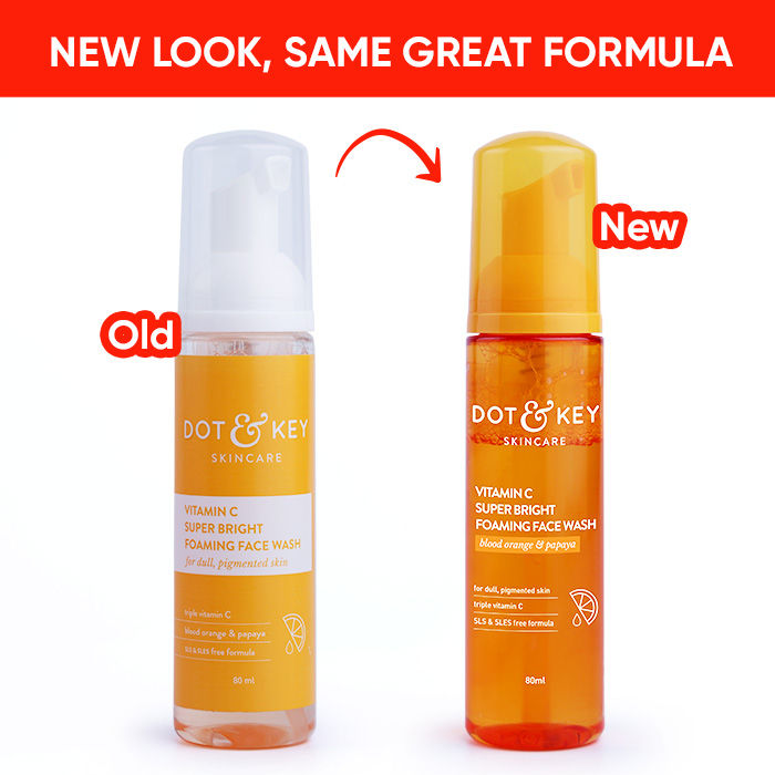Vitamin C + E Super Bright Foaming Face Wash, Blood Orange & Papaya, Reduces Dullness
