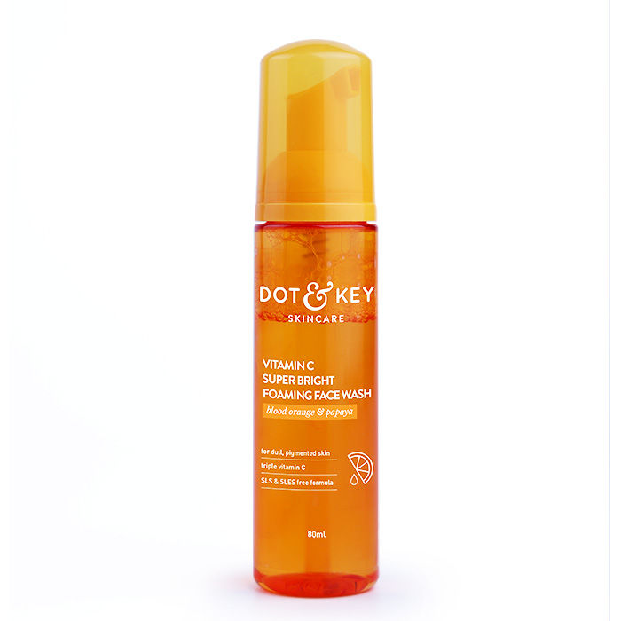 Vitamin C + E Super Bright Foaming Face Wash, Blood Orange & Papaya, Reduces Dullness