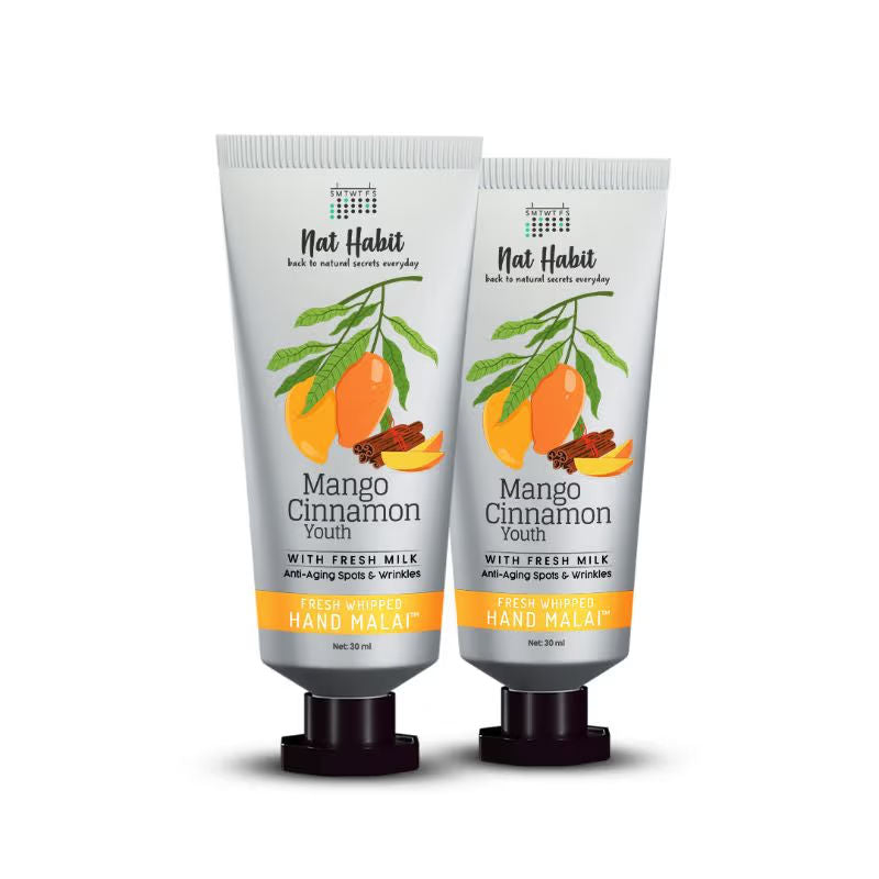 Mango Cinnamon Youth Hand Malai, Hand Creams for Dry Hands With Shea Butter For Women, Men