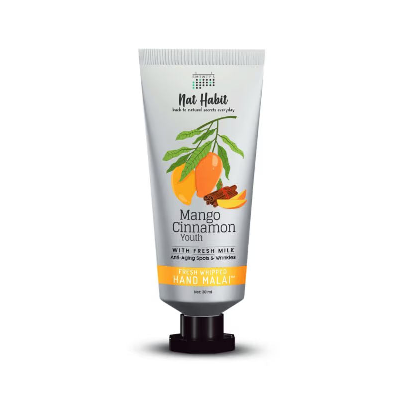 Mango Cinnamon Youth Hand Malai, Hand Creams for Dry Hands With Shea Butter For Women, Men