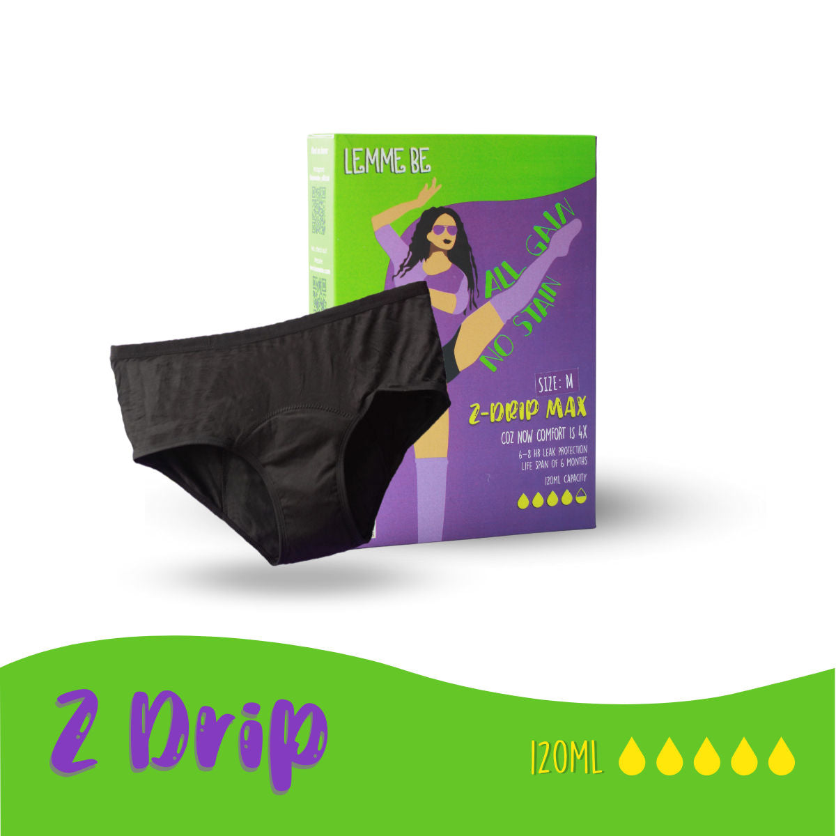Reusable Period Panties Z Drip Max - L