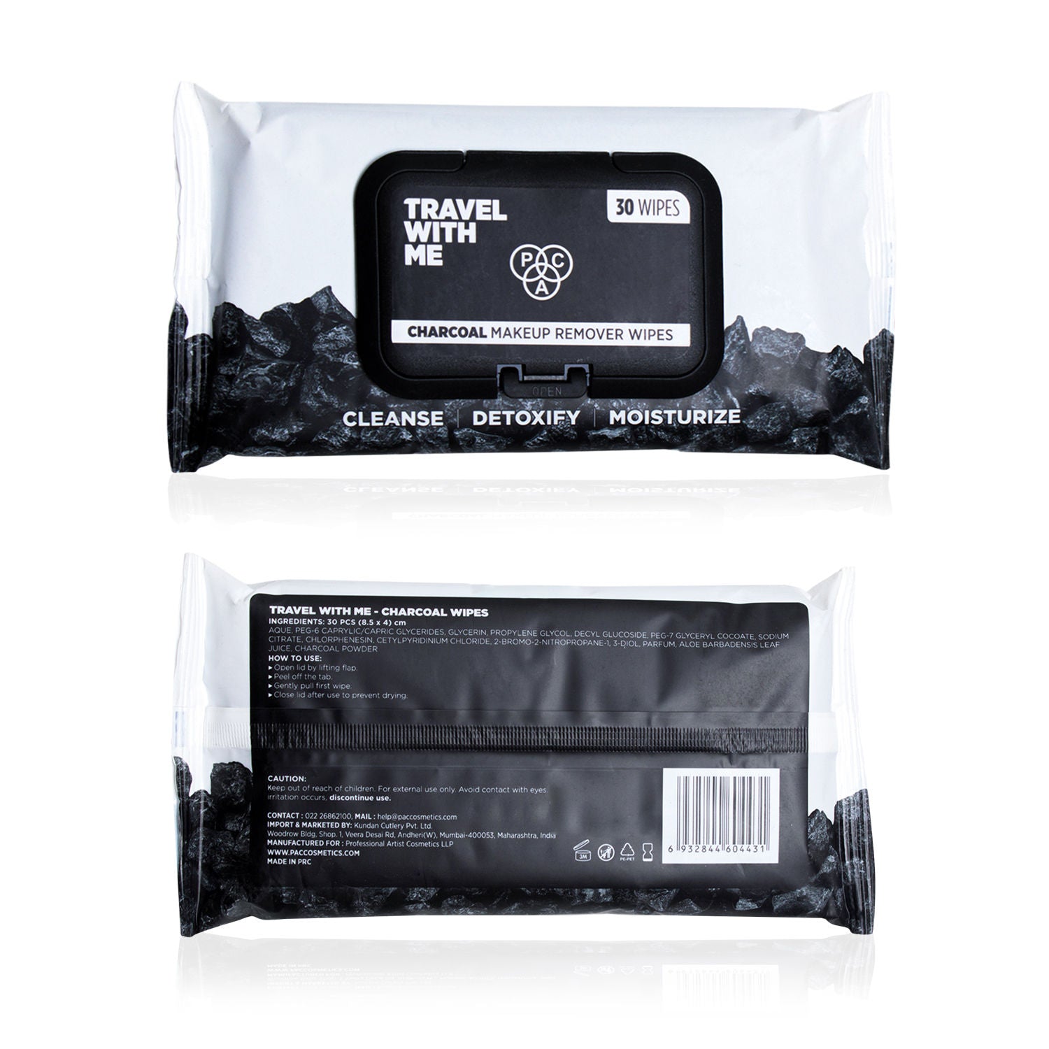 Travel With Me Charcoal Wipes