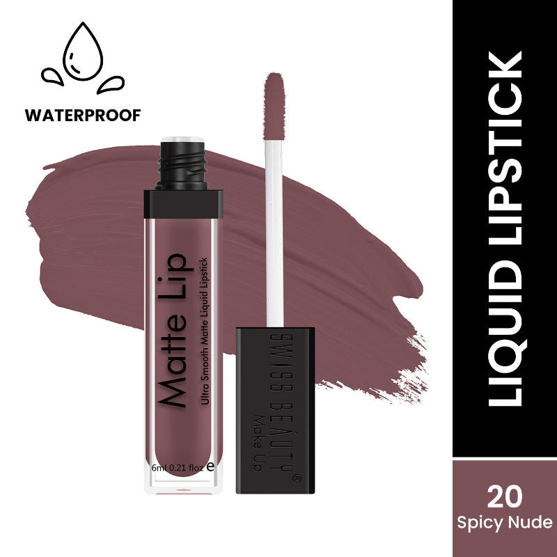 Ultra Smooth Matte Liquid Lipstick - 20 Spicy Nude