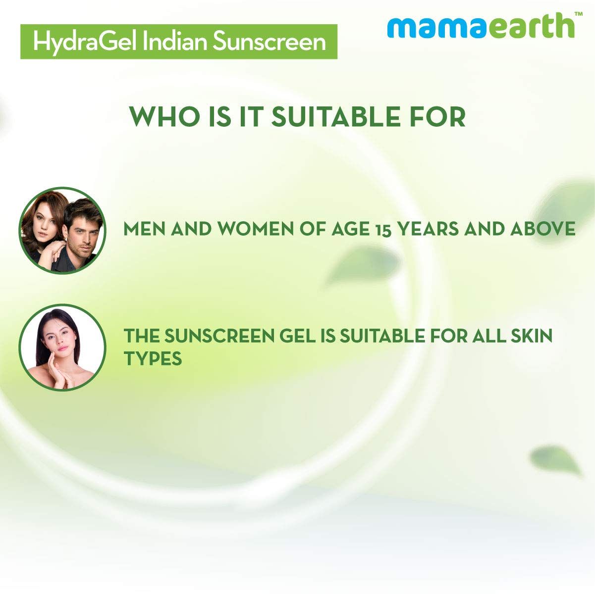 HydraGel Indian Sunscreen SPF 50, with Aloe Vera & Raspberry for Tan Protection