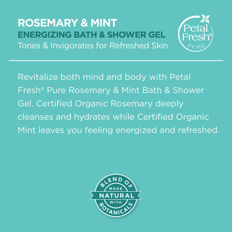 Pure Rosemary & Mint Energizing Bath & Shower Gel