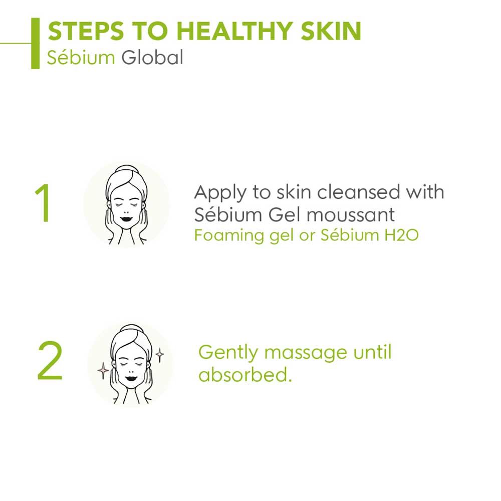 Sebium Global Moisturizer For Oily Acne-Prone Skin - Reduces Spots & Blackheads