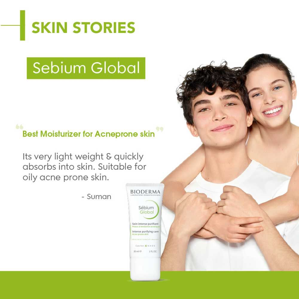 Sebium Global Moisturizer For Oily Acne-Prone Skin - Reduces Spots & Blackheads