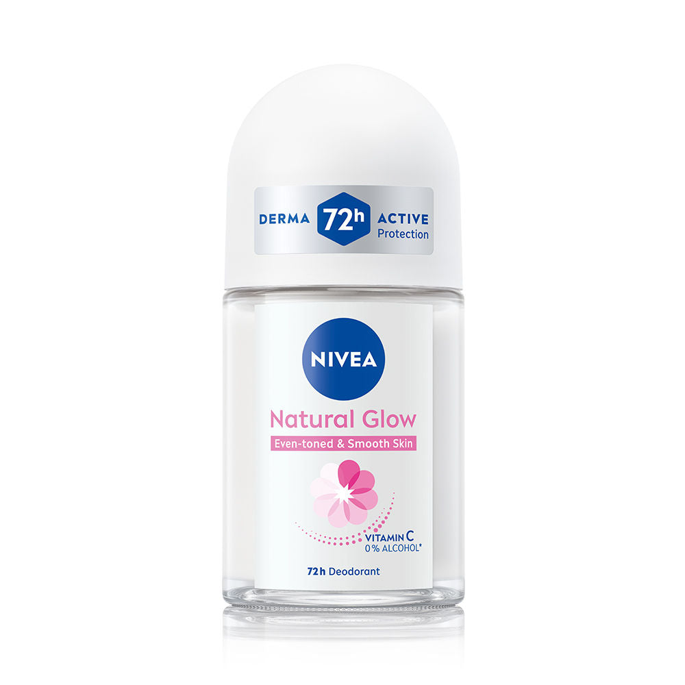 Natural Glow Even Toned Vit C & 0% Alcohol Deo Underarm Roll On 72Hr Active Protection - 25ml