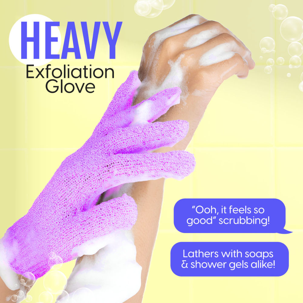 Heavy Exfoliating Bath Glove Loofah Body Scrub Mitten For Dead Skin & Blackhead