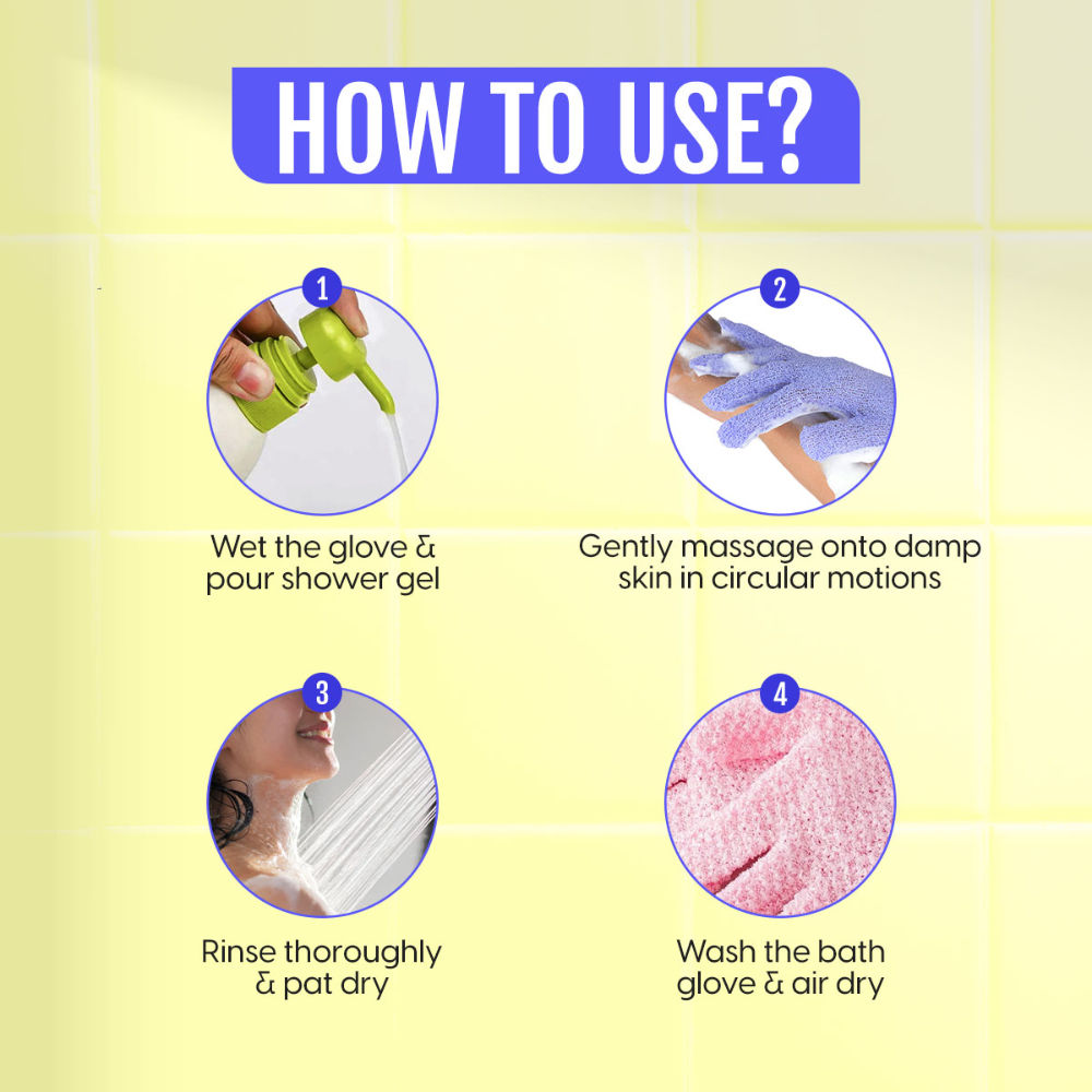 Heavy Exfoliating Bath Glove Loofah Body Scrub Mitten For Dead Skin & Blackhead