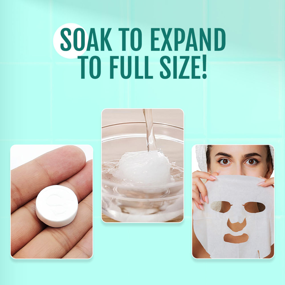 Compressed Sheet Mask Facial Tablets Disposable Travel Face Masks For Spa & Home