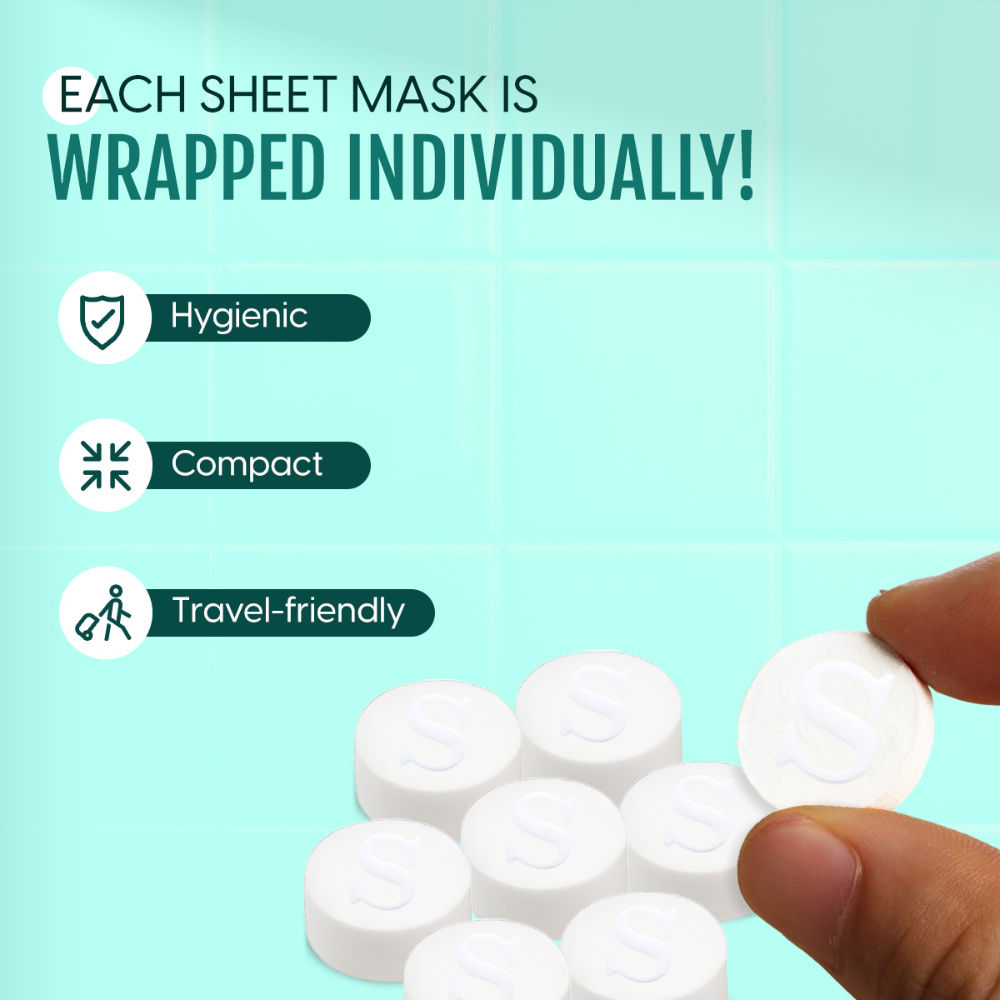 Compressed Sheet Mask Facial Tablets Disposable Travel Face Masks For Spa & Home