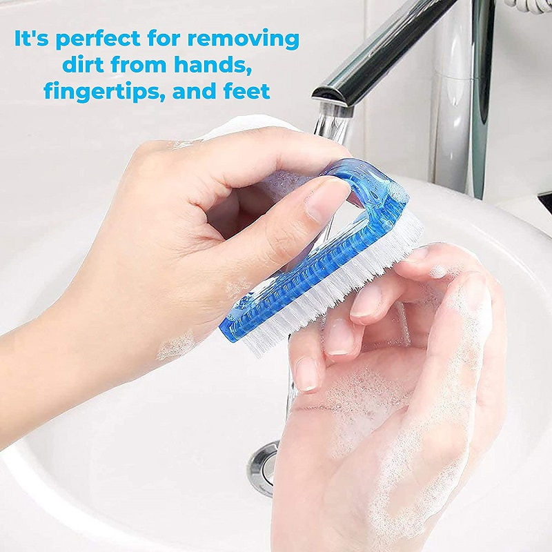 Handle Grip Nail Brush Fingernail Pedicure Scrub Foot Brush Color May Vary