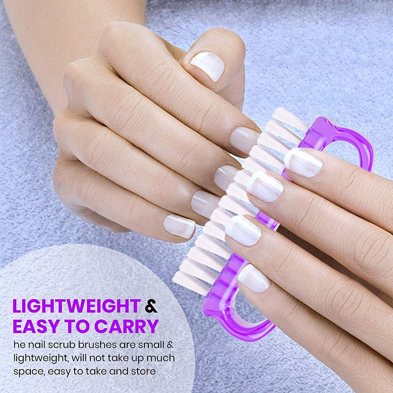 Handle Grip Nail Brush Fingernail Pedicure Scrub Foot Brush Color May Vary