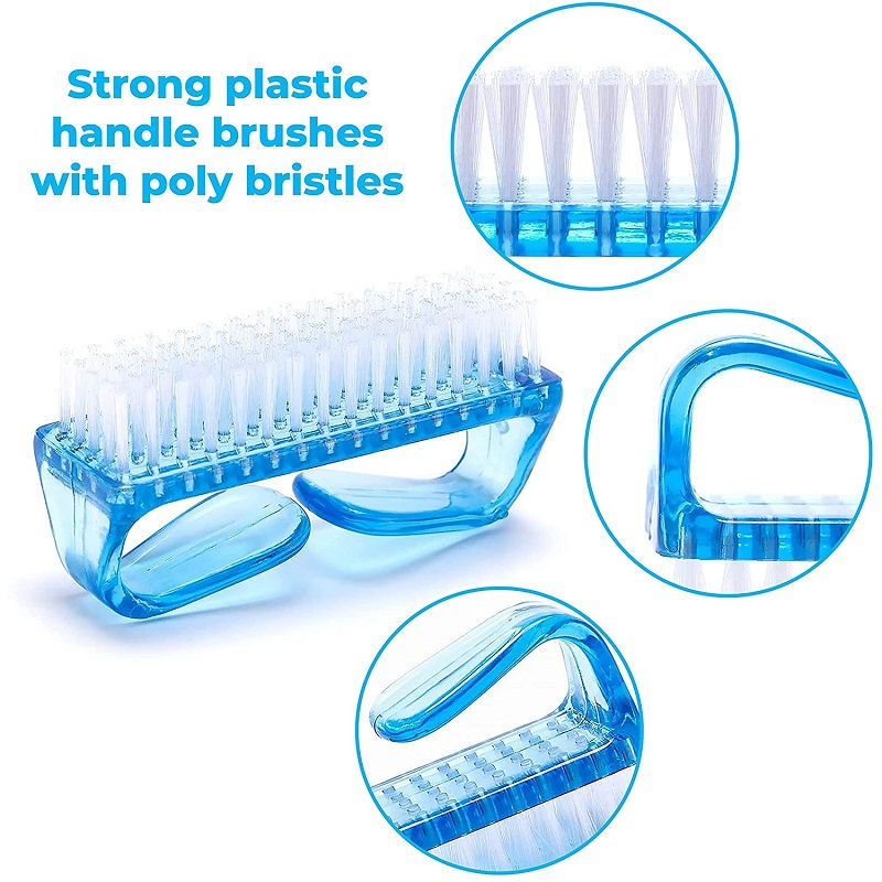 Handle Grip Nail Brush Fingernail Pedicure Scrub Foot Brush Color May Vary