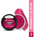 Strawberry Lip Scrub for Chapped & Pigmented Lips - 100% Natural, Vegan