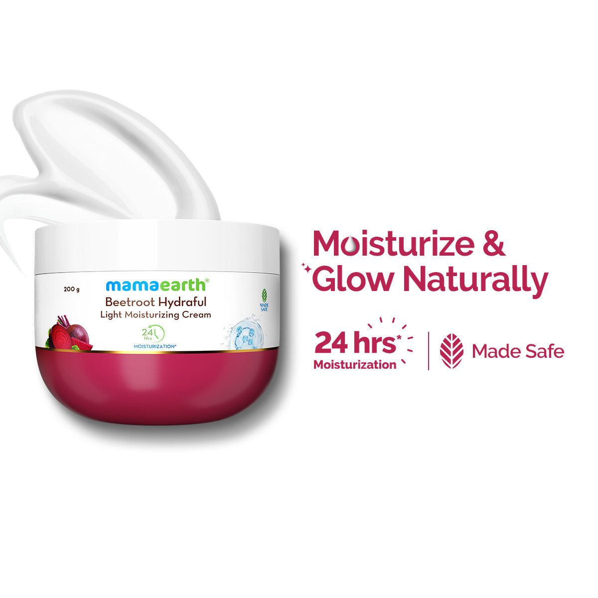 Beetroot Hydraful Light Moisturizing Cream with Hyaluronic Acid For 24 HR Hydration