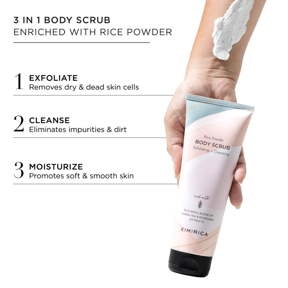Exfoliating, Cleansing & Moisturising Rice Powder Body Scrub Tube