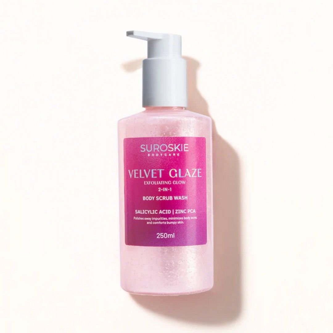 Velvet Glaze 2 in 1 Body Scrub Wash for Glowing Skin