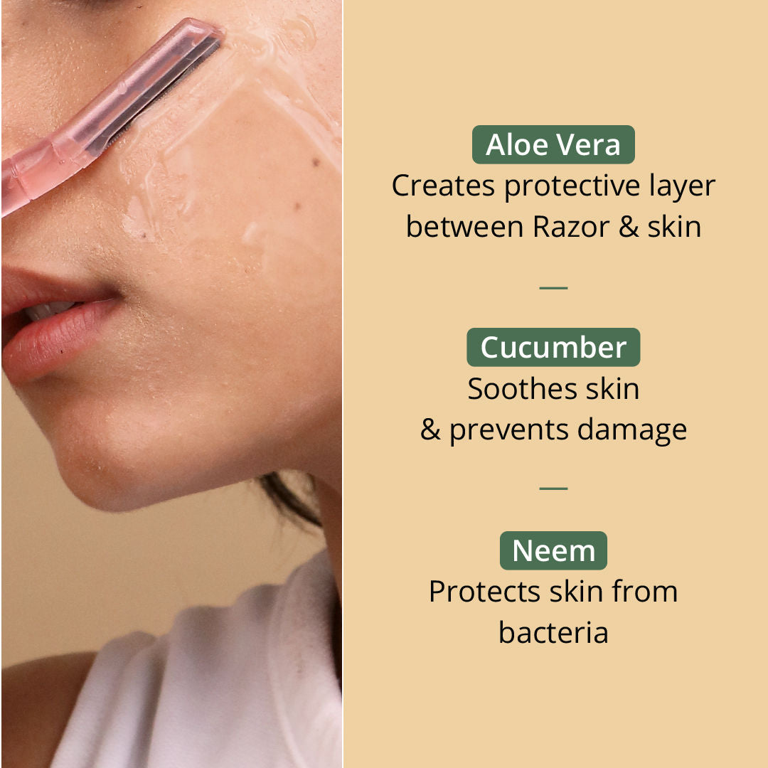 Pre-Shave Facial Shaving Balm for Women, No Razor Burn or Cuts