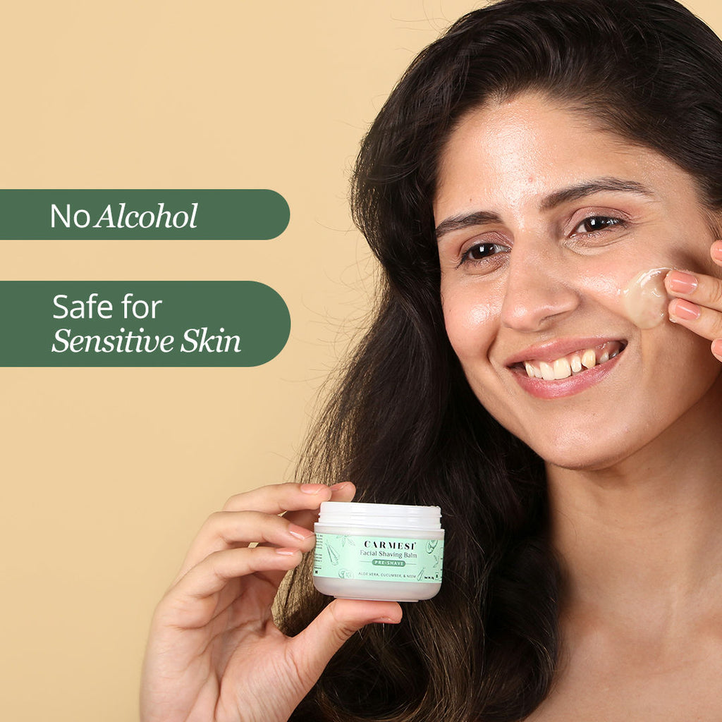 Pre-Shave Facial Shaving Balm for Women, No Razor Burn or Cuts