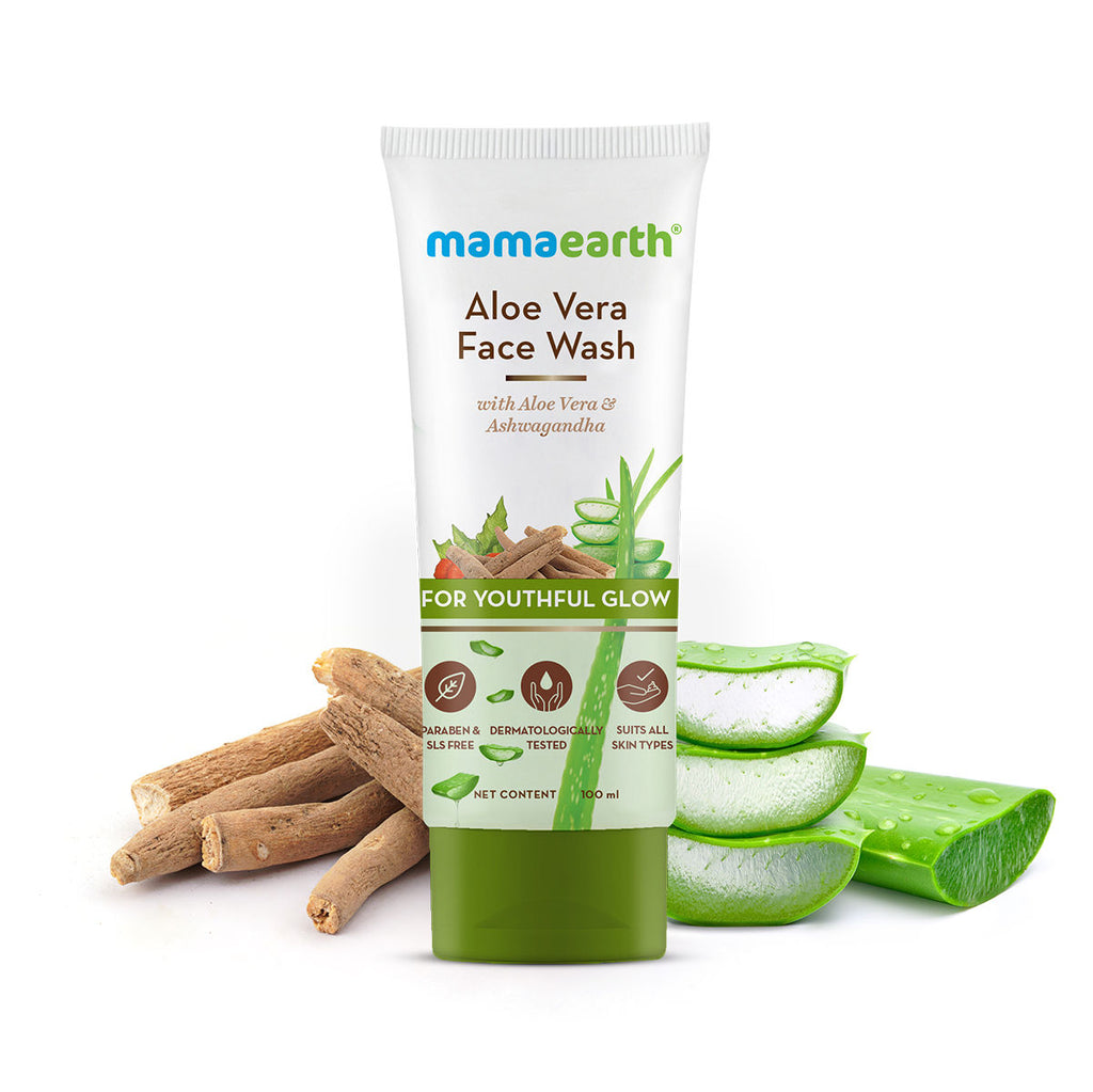 Aloe Vera Face Wash With Aloe Vera & Ashwagandha For A Youthful Glow