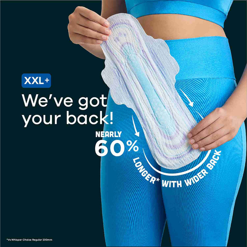 Bindazzz Nights 16 XXL+ Sanitary Pads, Upto 0% Leaks All Night Long