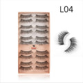 Eyelash Set 3D False Long And Natural Eye Makeup 10 Pairs - L04