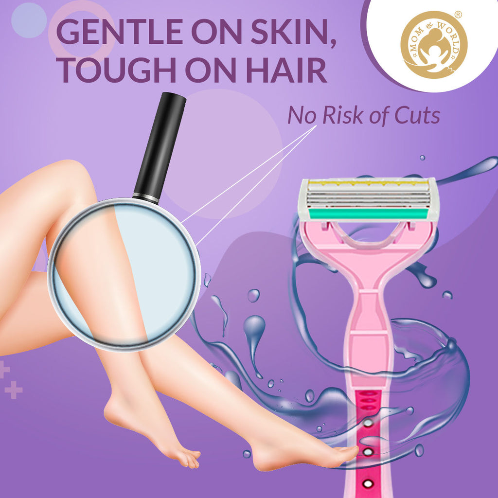 Shaverush Full Body Razor With 4 Blades Nano Coating Technology & Lubricating Strip