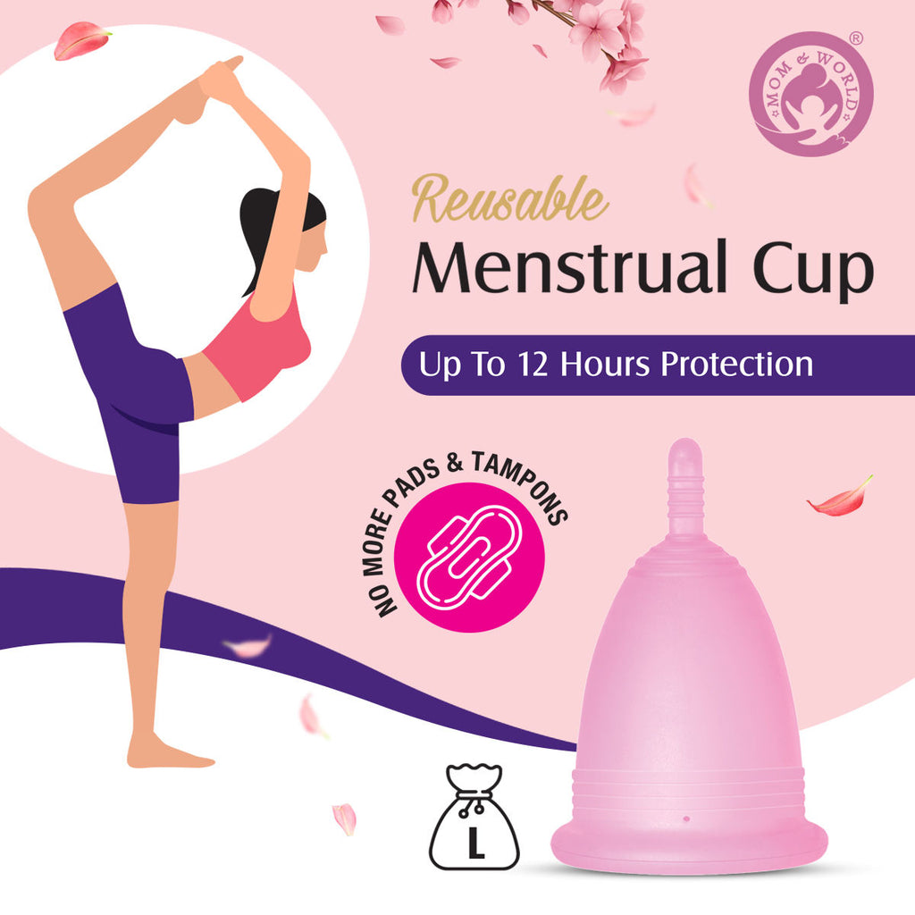 Medical Grade Silicone, Odor And Rash Free Reusable Menstrual Cup - Large