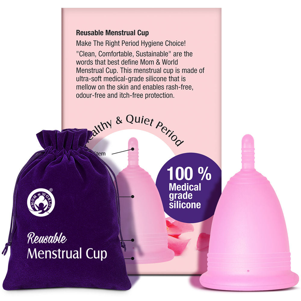 Medical Grade Silicone, Odor And Rash Free Reusable Menstrual Cup - Large