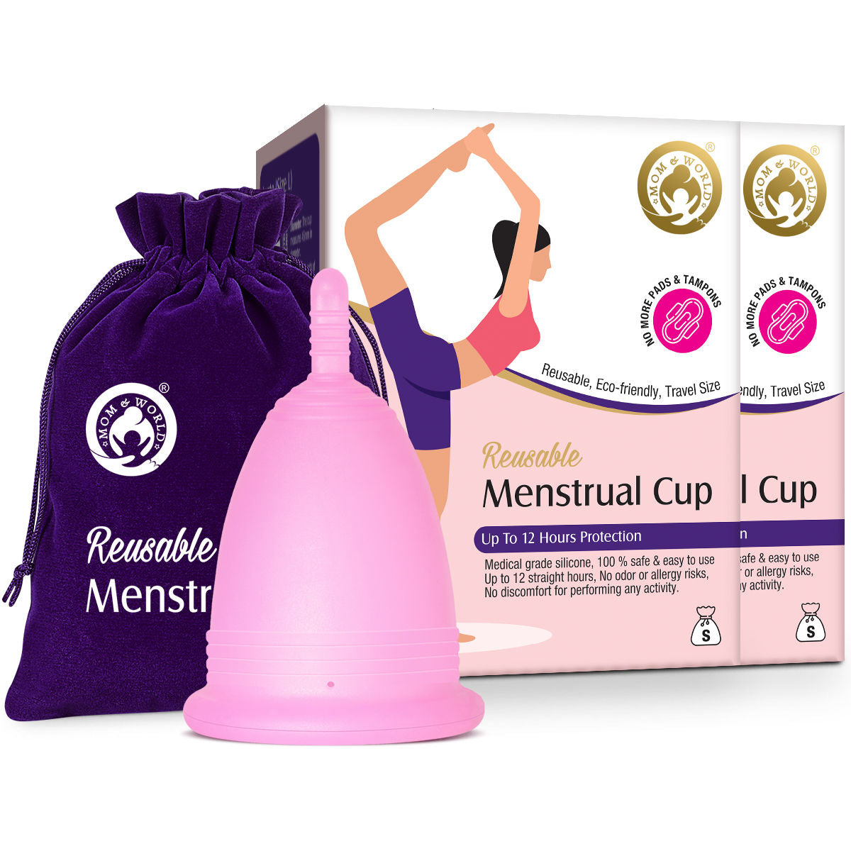 Medical Grade Silicone, Odor And Rash Free Reusable Menstrual Cup - Small
