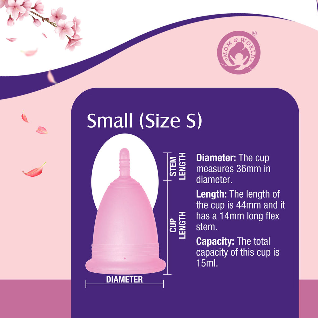 Medical Grade Silicone, Odor And Rash Free Reusable Menstrual Cup - Small