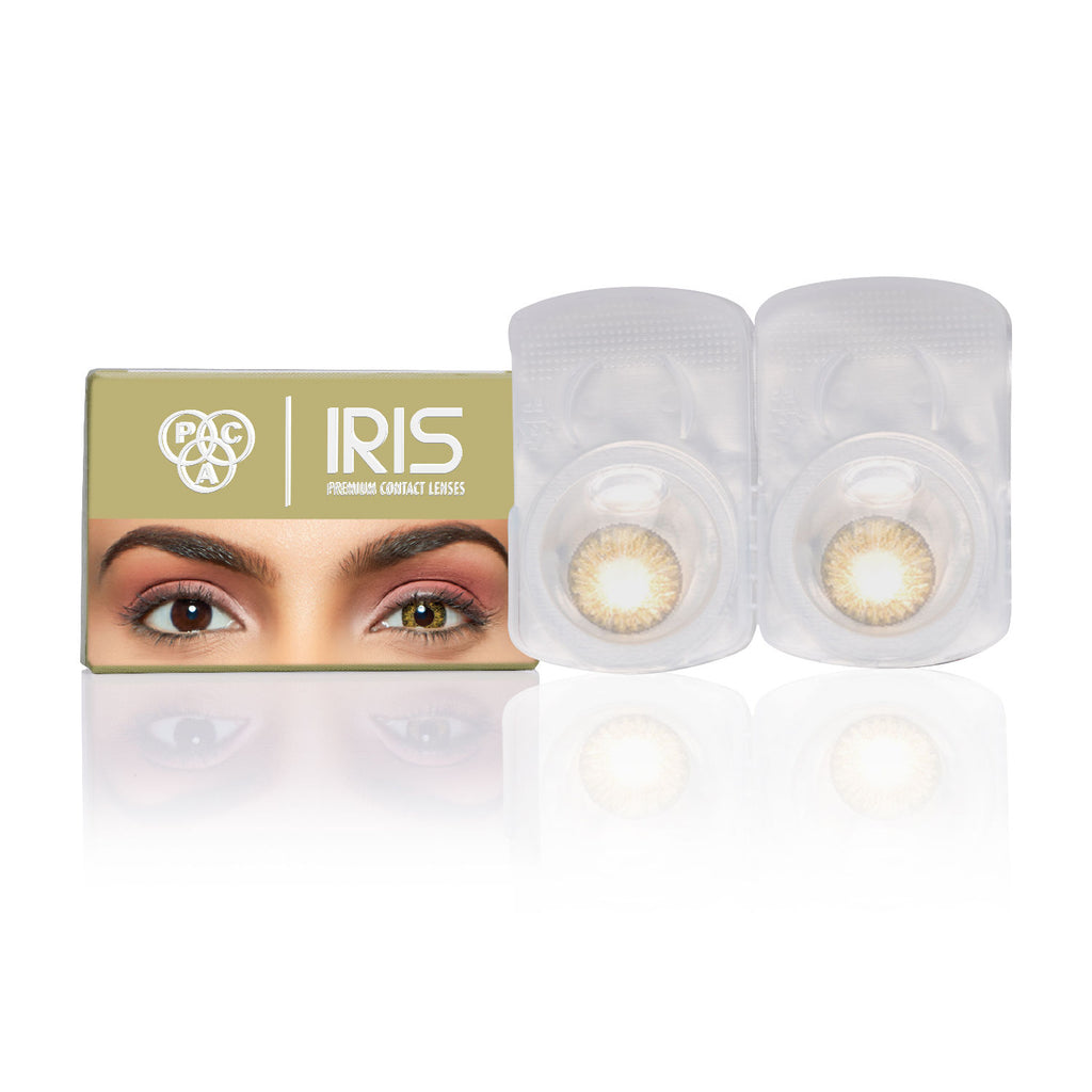 IRIS Premium Contact Lenses Pure Hazel - Comfortable Natural Looking, 1 Day Wear, Non-Irritating