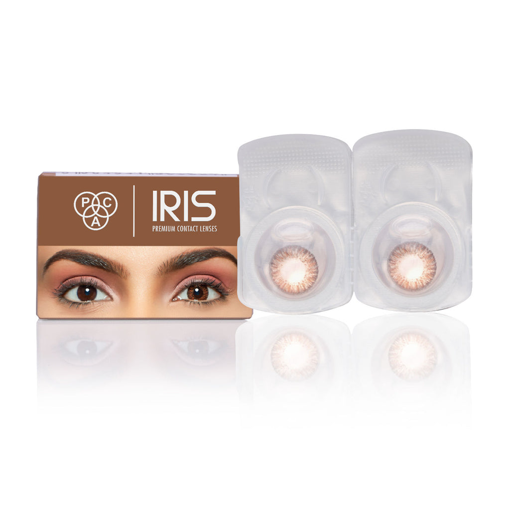 IRIS Premium Contact Lenses Brown - Comfortable Natural Looking, 1 Day Wear, Non-Irritating