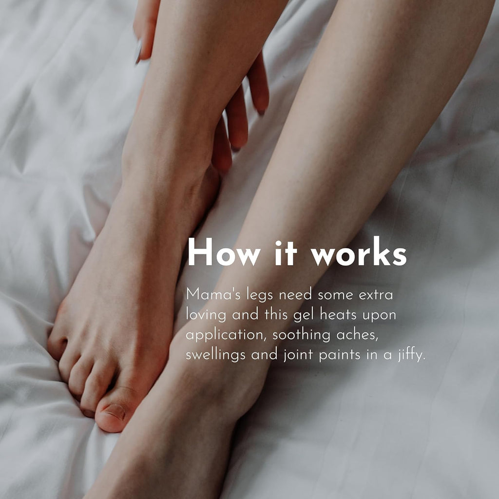 Leg & Foot Massage Heat Gel For Pain Relief With Natural Oils - Pregnancy Safe