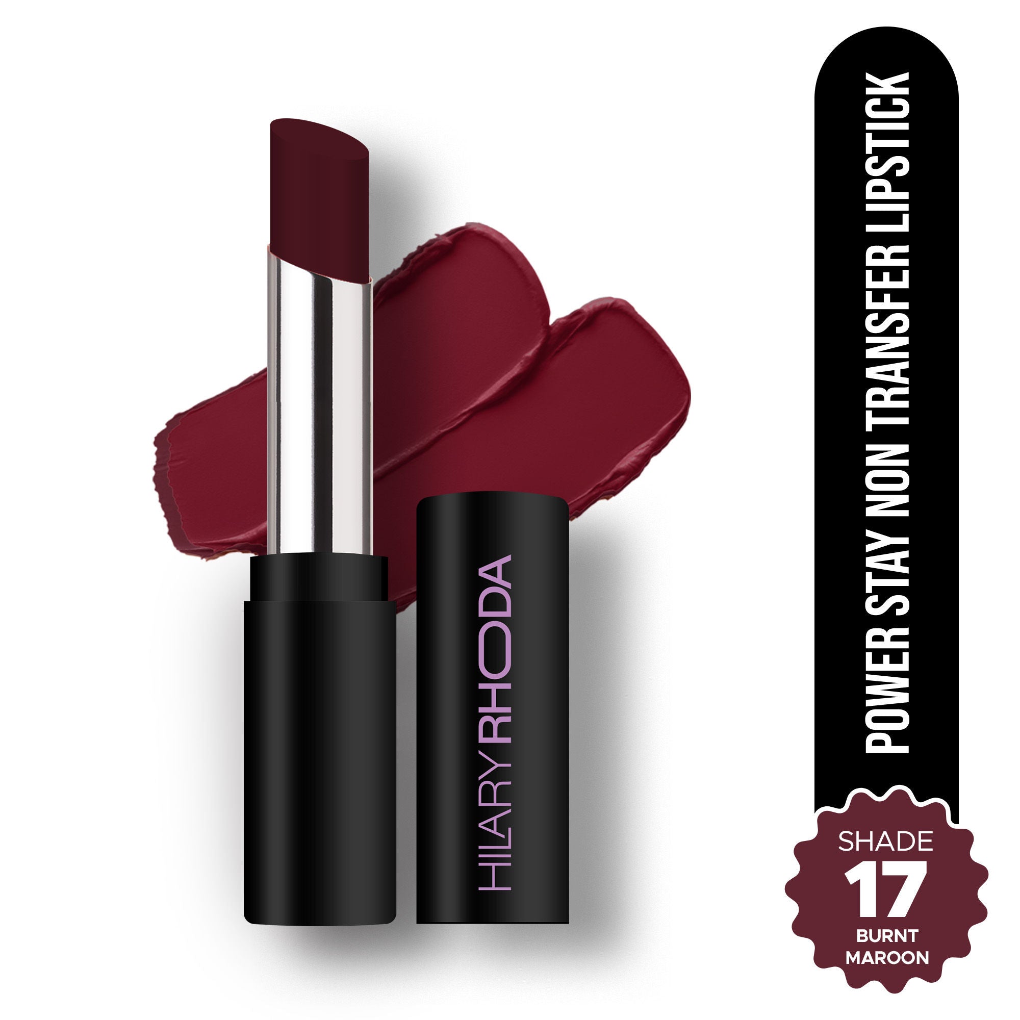 Power Stay Non Transfer Lipstick - Burnt Maroon 17