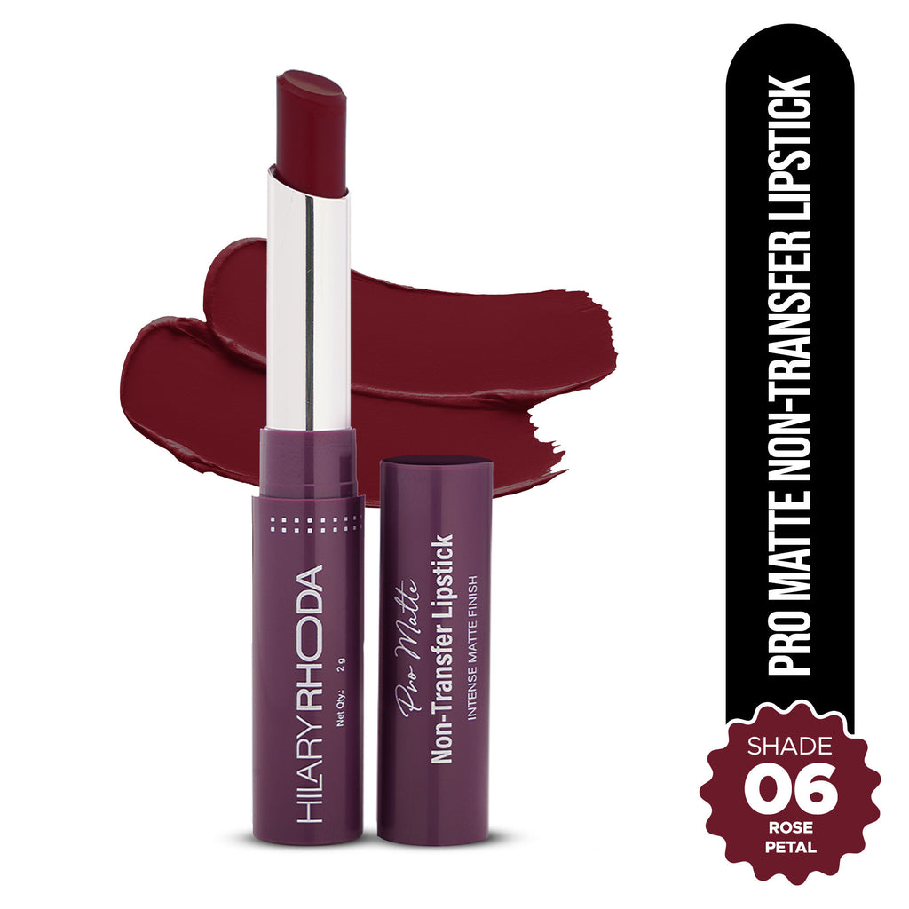 Pro Matte Non-Transfer Waterproof Lipstick - Rose Petal 06