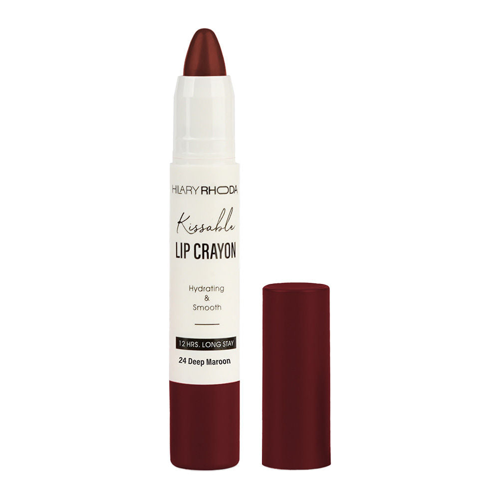 Kissable Matte Lip Crayon - Deep Maroon 24