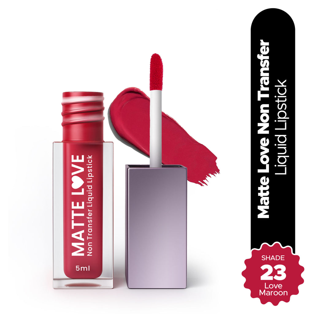 Matte Love Non Transfer Liquid Lipstick - Love Maroon 23